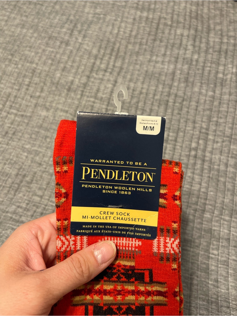 Pendleton Red Aztec-Pattern Crew Socks - Picture 2 of 2
